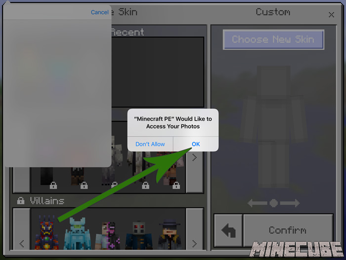 Как установить скины в Minecraft PE для iOS?